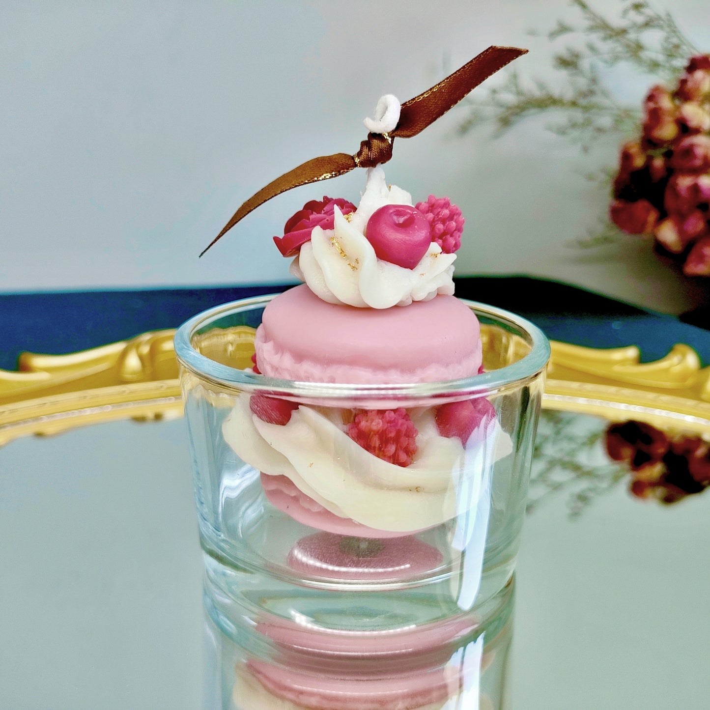Macaron Plus Scented Candle Pink Colour