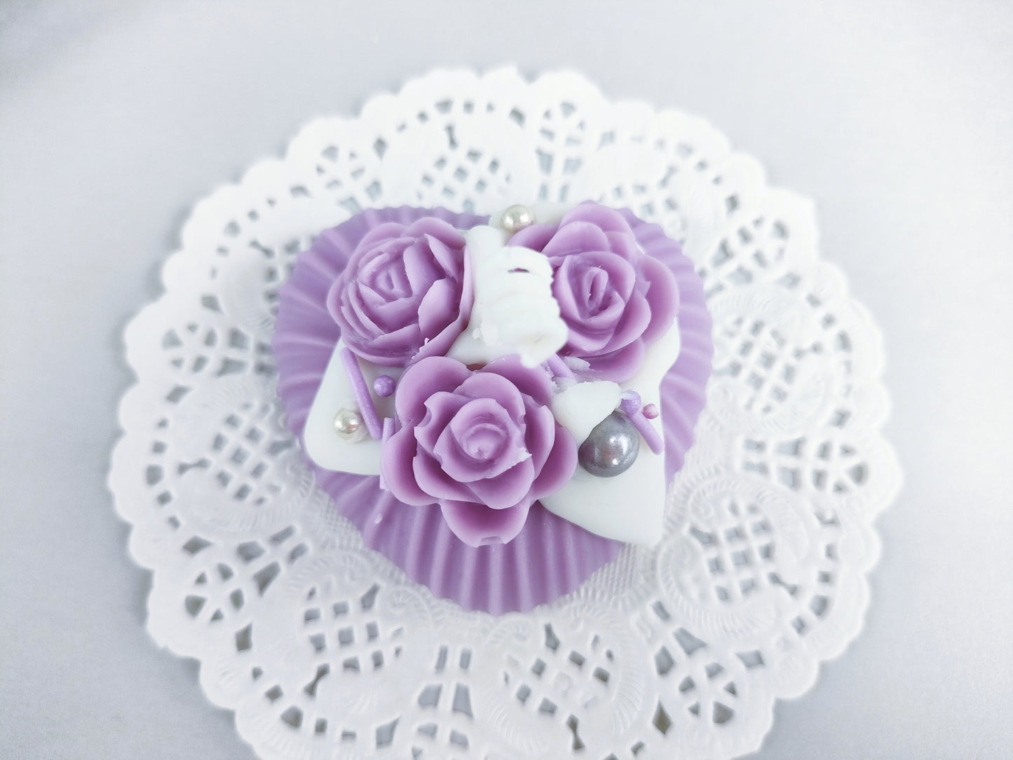 Rose Heart Scented Candle (Purple)