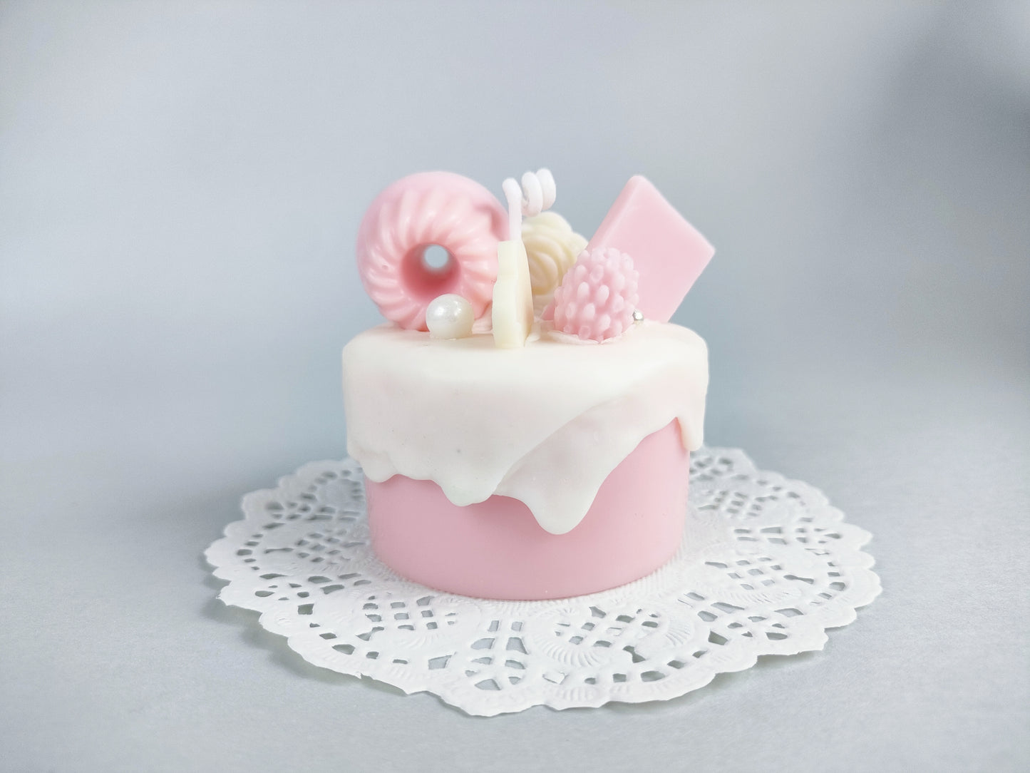 Glaze Cake Scented Candle (Pink)