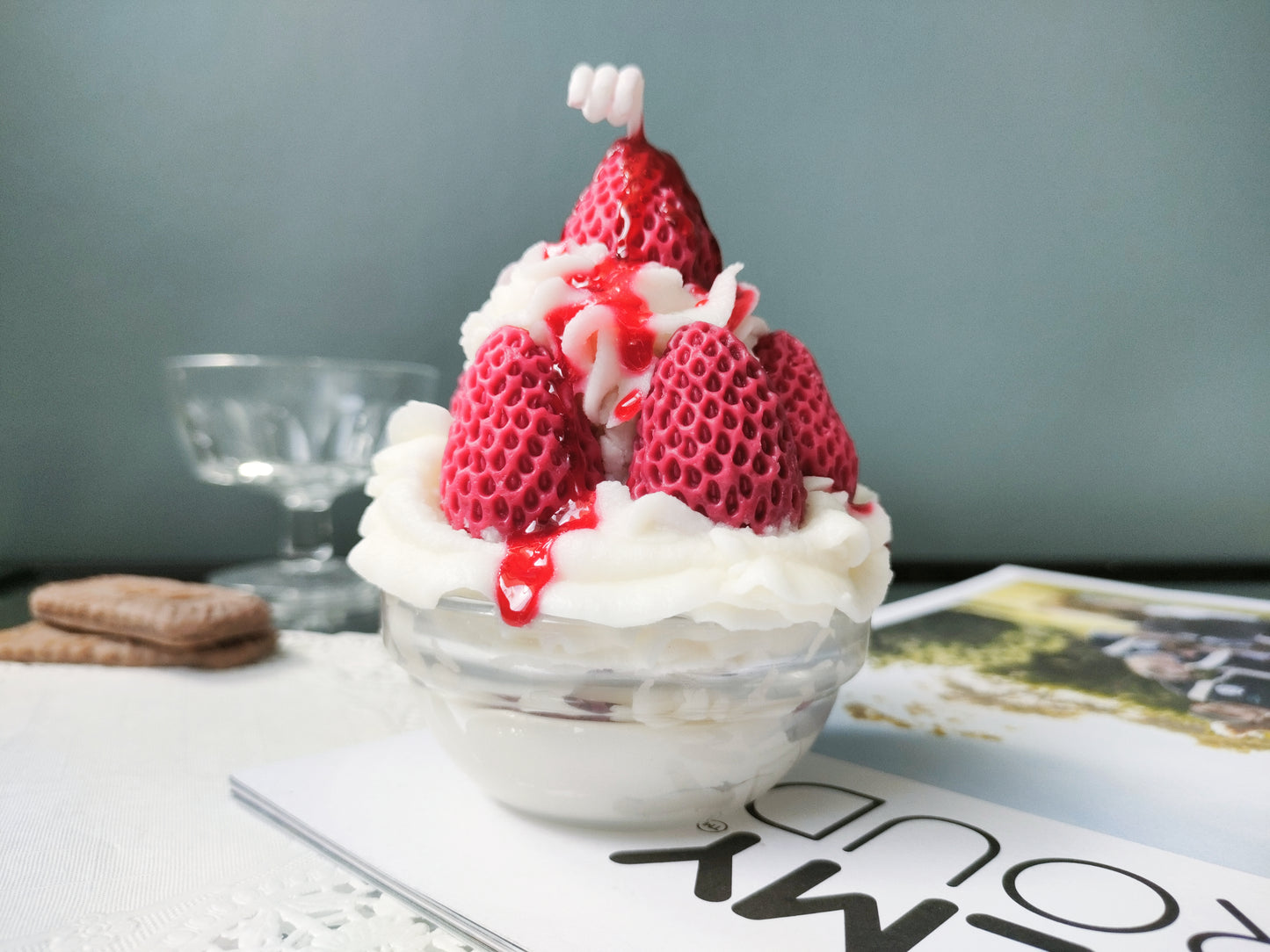 Strawberry Icecream Cup Scented Candle