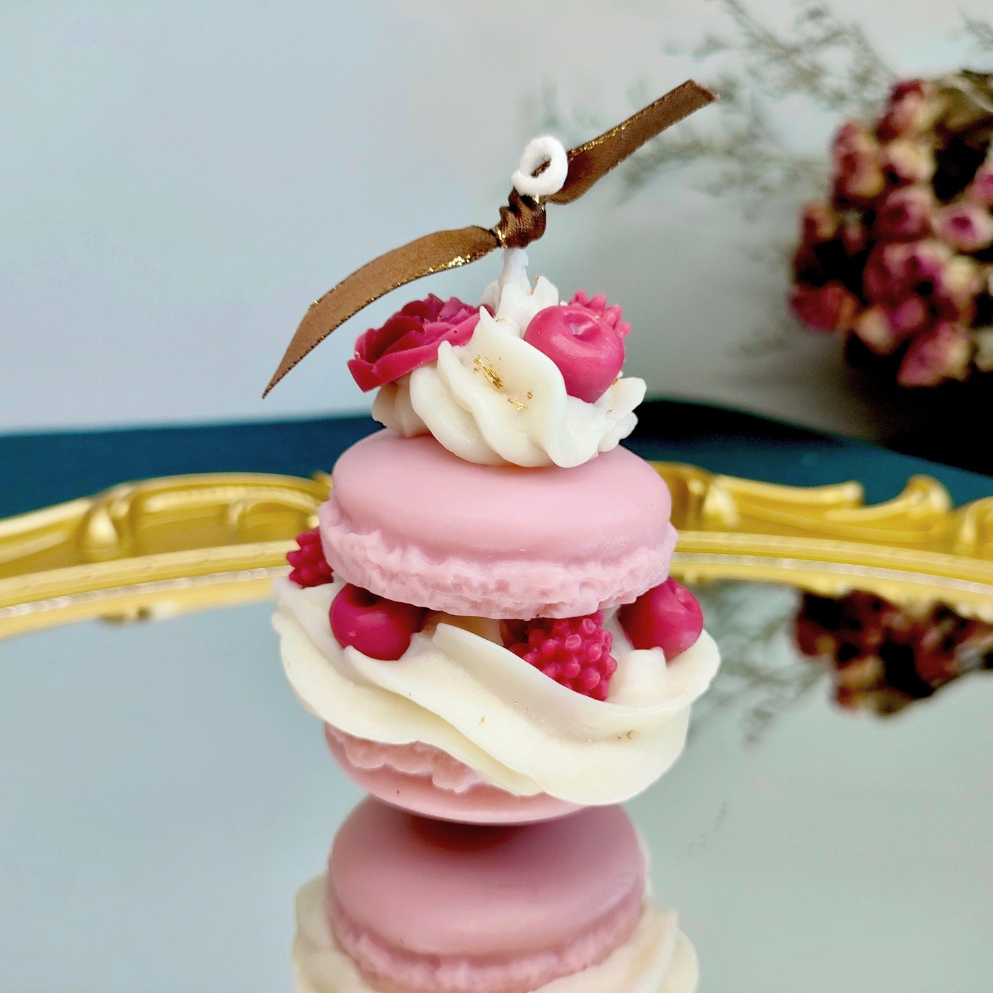 Macaron Plus Scented Candle Pink Colour