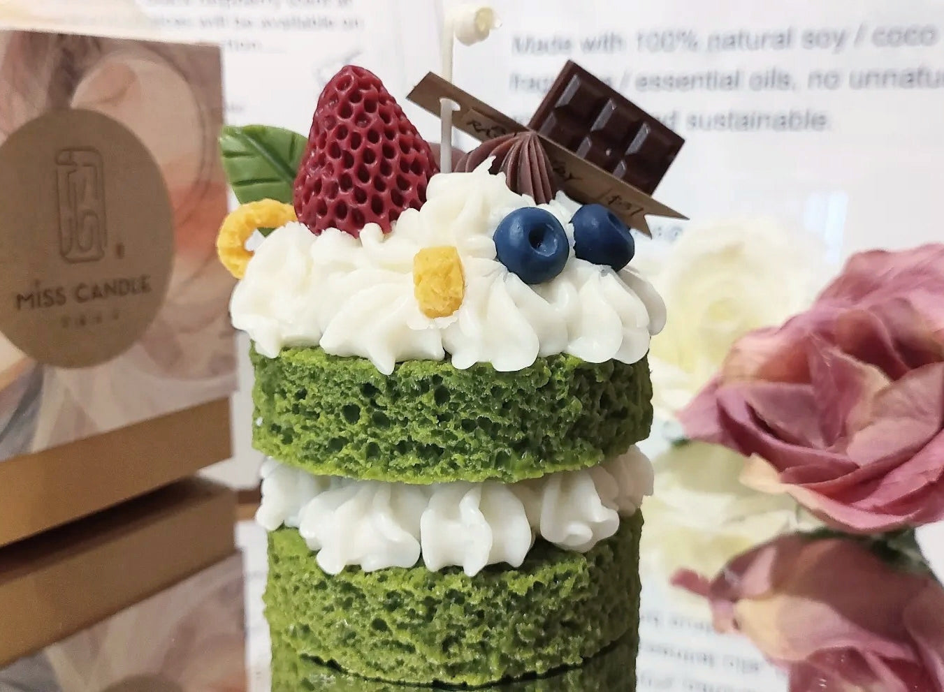 Two Layers Matcha Sponge Cake Scented Candle