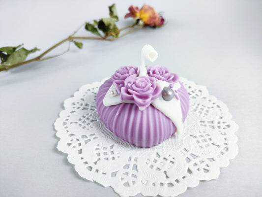 Rose Heart Scented Candle (Purple)
