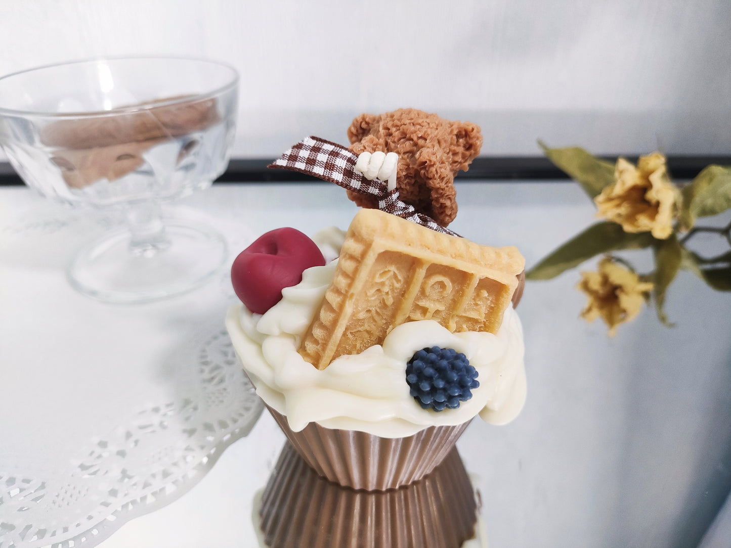 Bear Muffin Cake Scented Candle