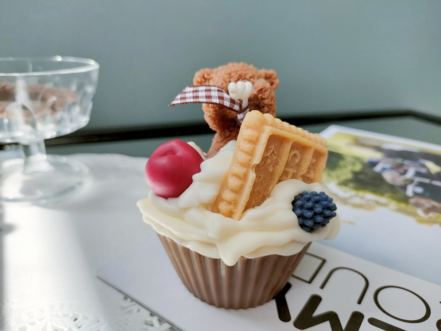 Bear Muffin Cake Scented Candle