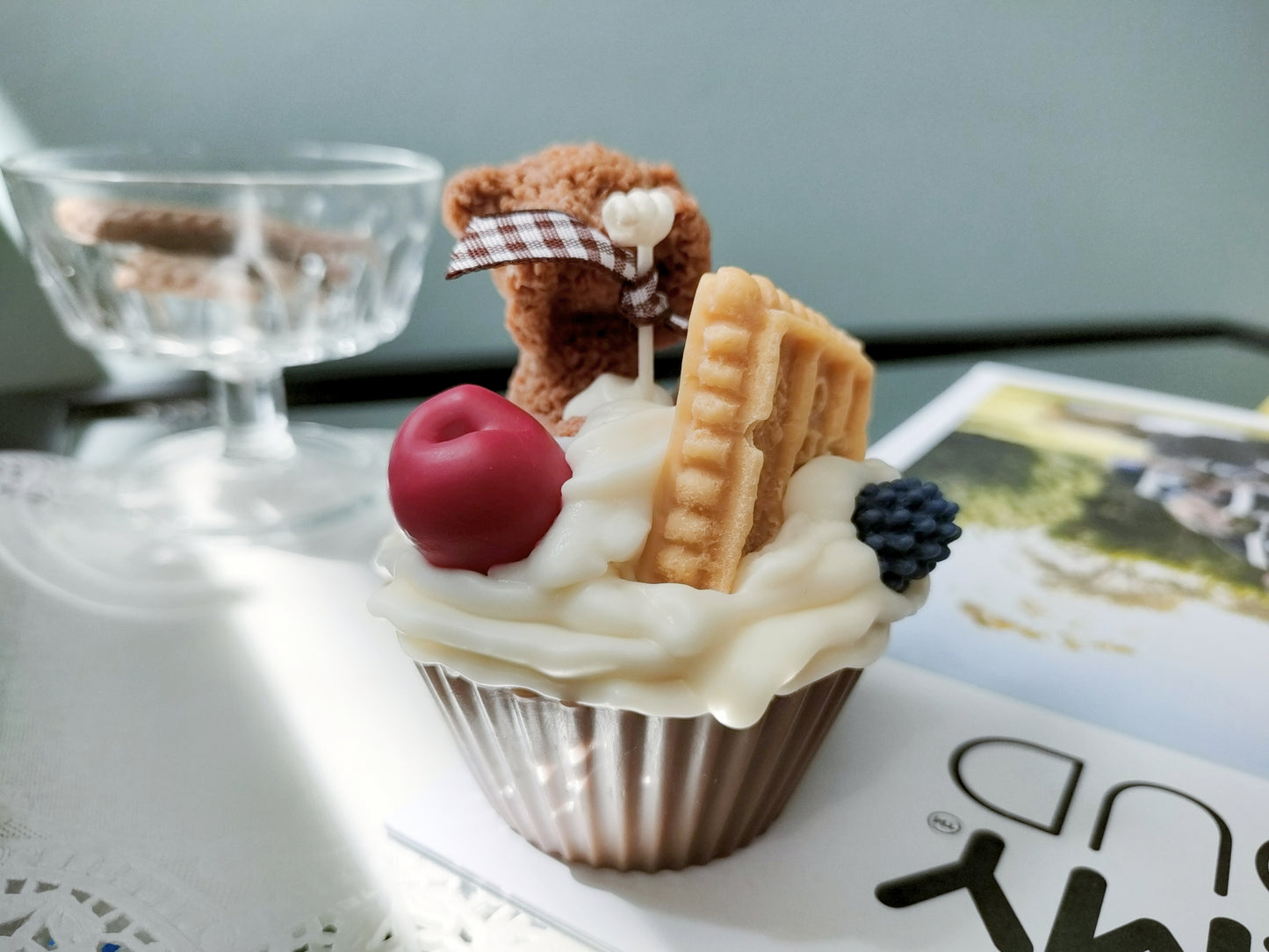 Bear Muffin Cake Scented Candle