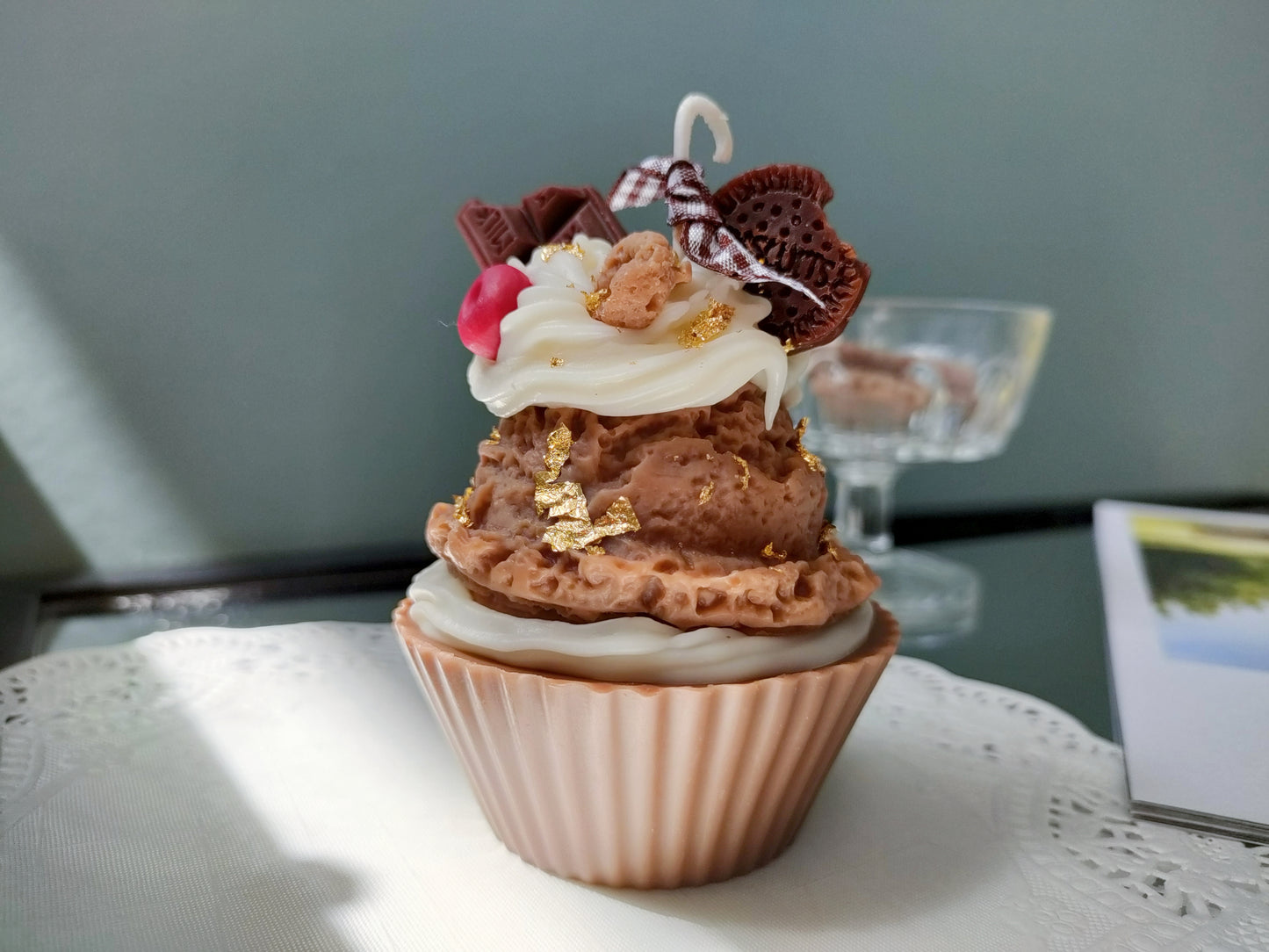 Muffin Gold Leaf Ice Cream Scented Candle