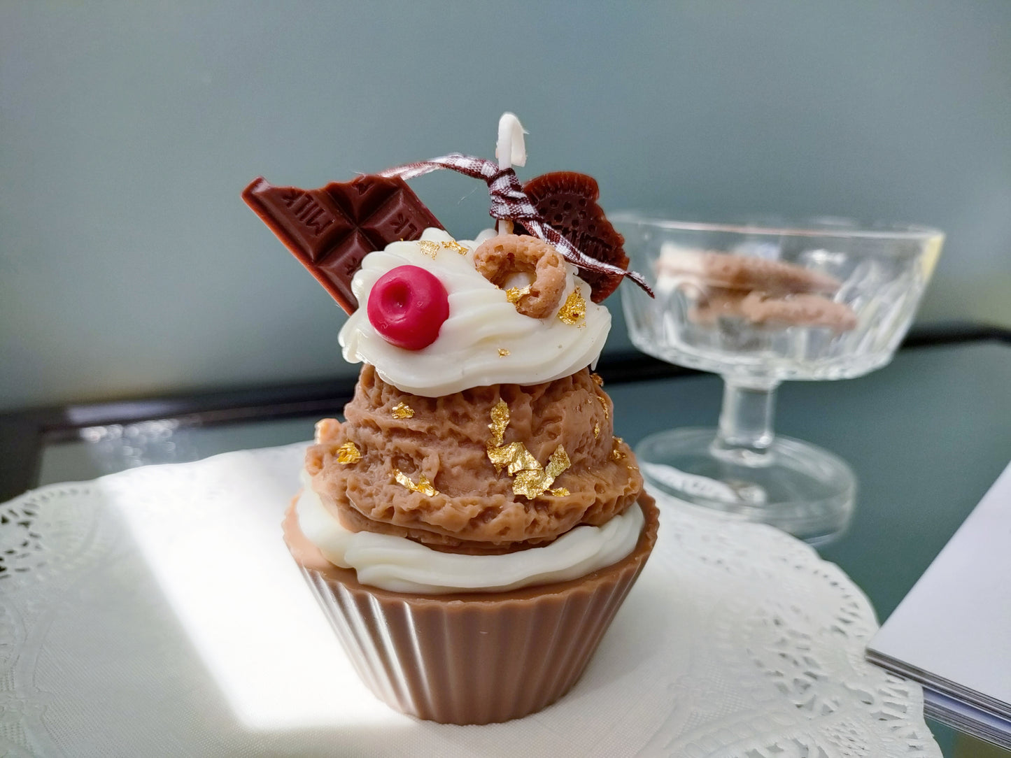 Muffin Gold Leaf Ice Cream Scented Candle