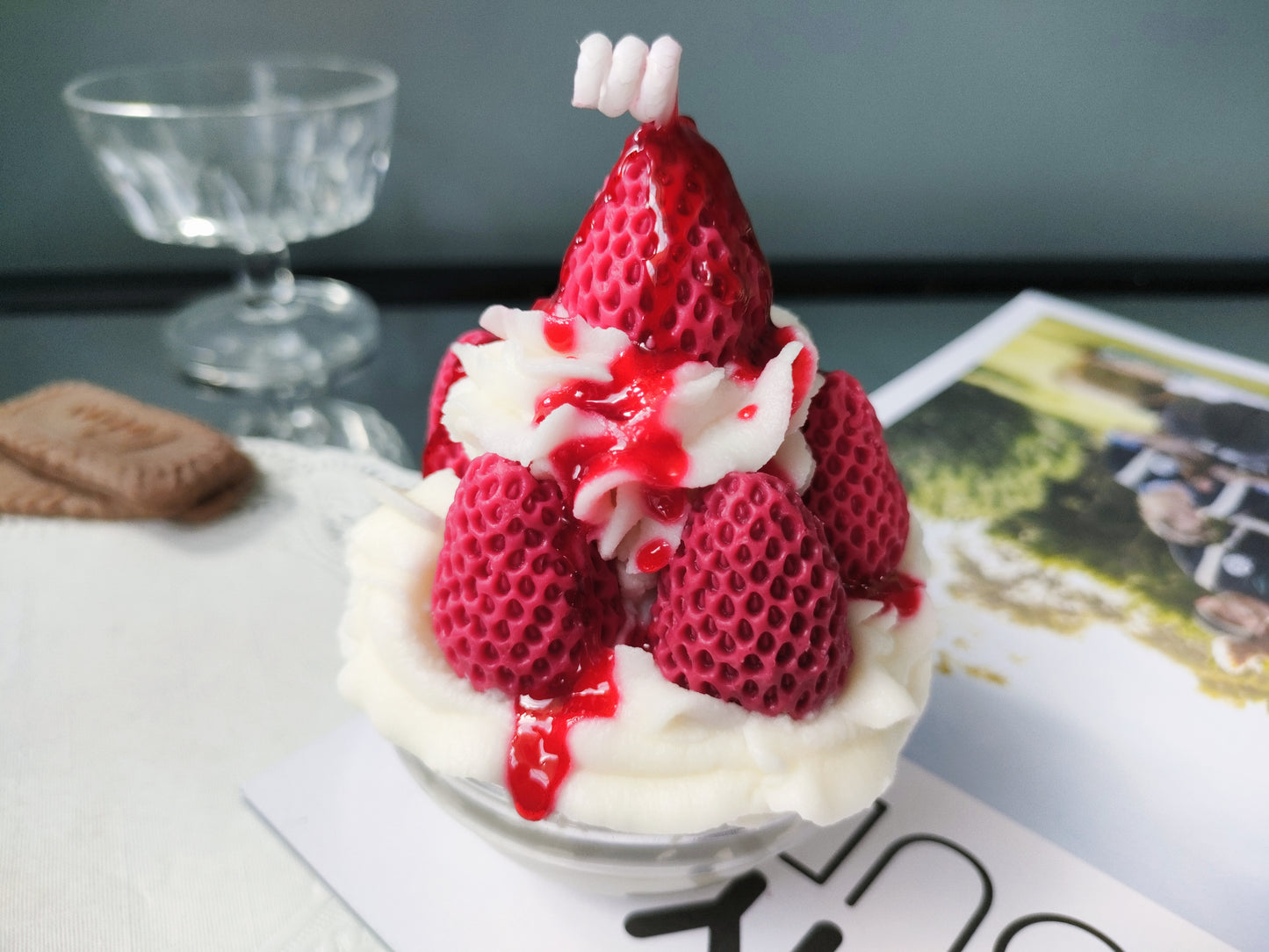 Strawberry Icecream Cup Scented Candle