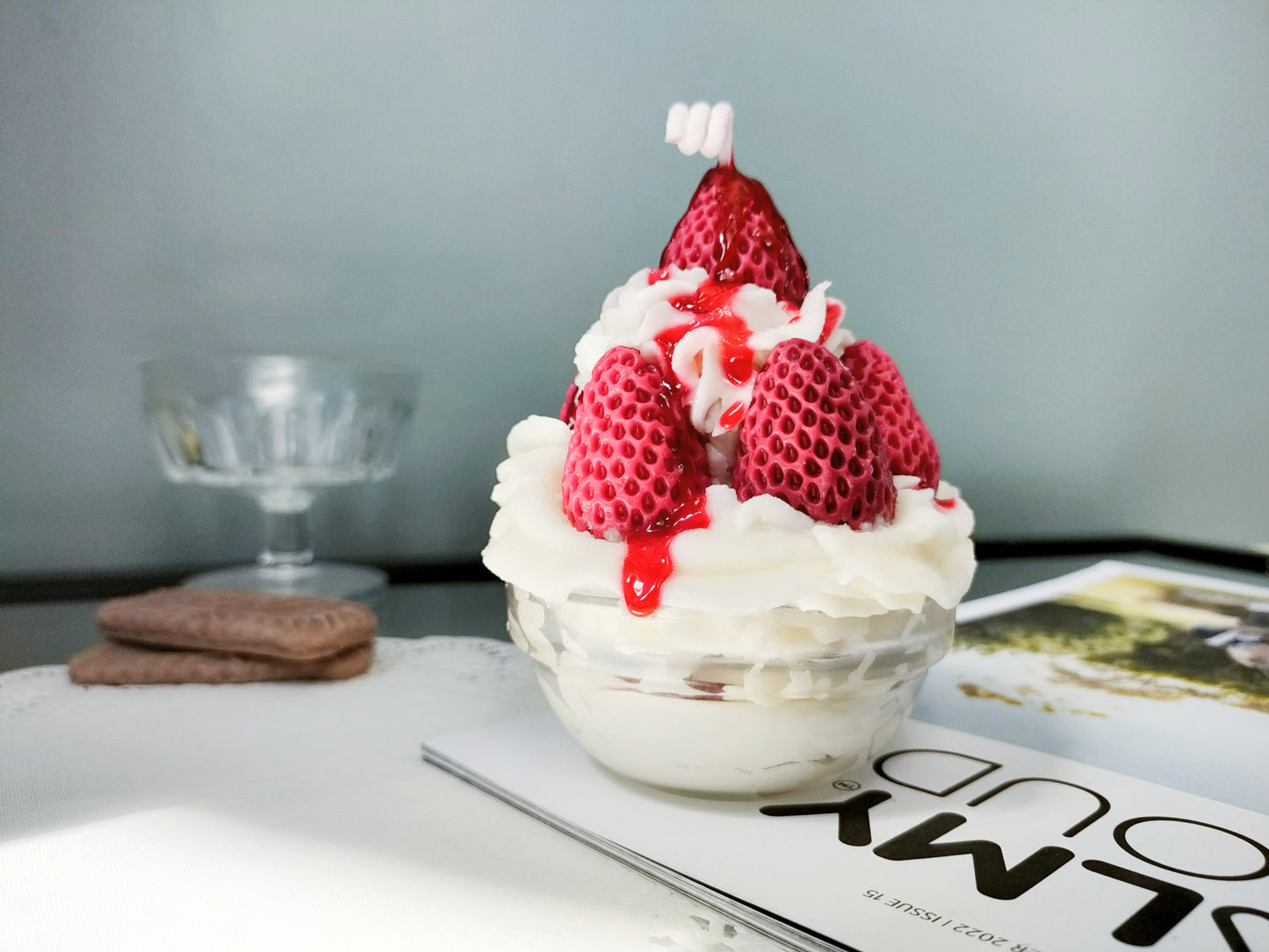 Strawberry Icecream Cup Scented Candle