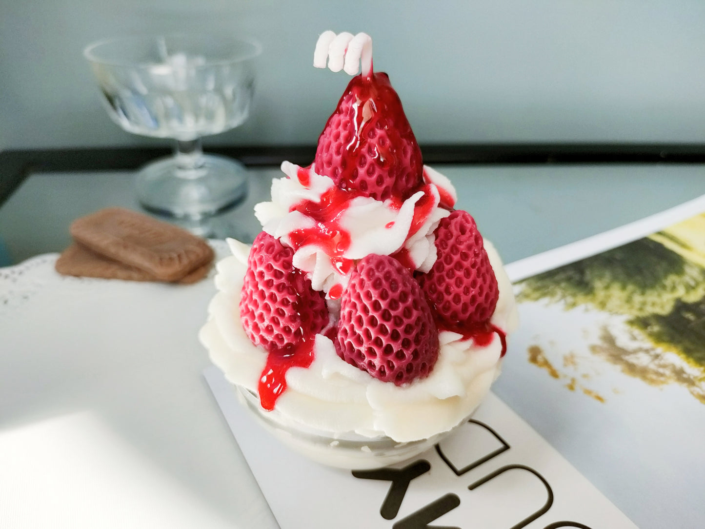 Strawberry Icecream Cup Scented Candle