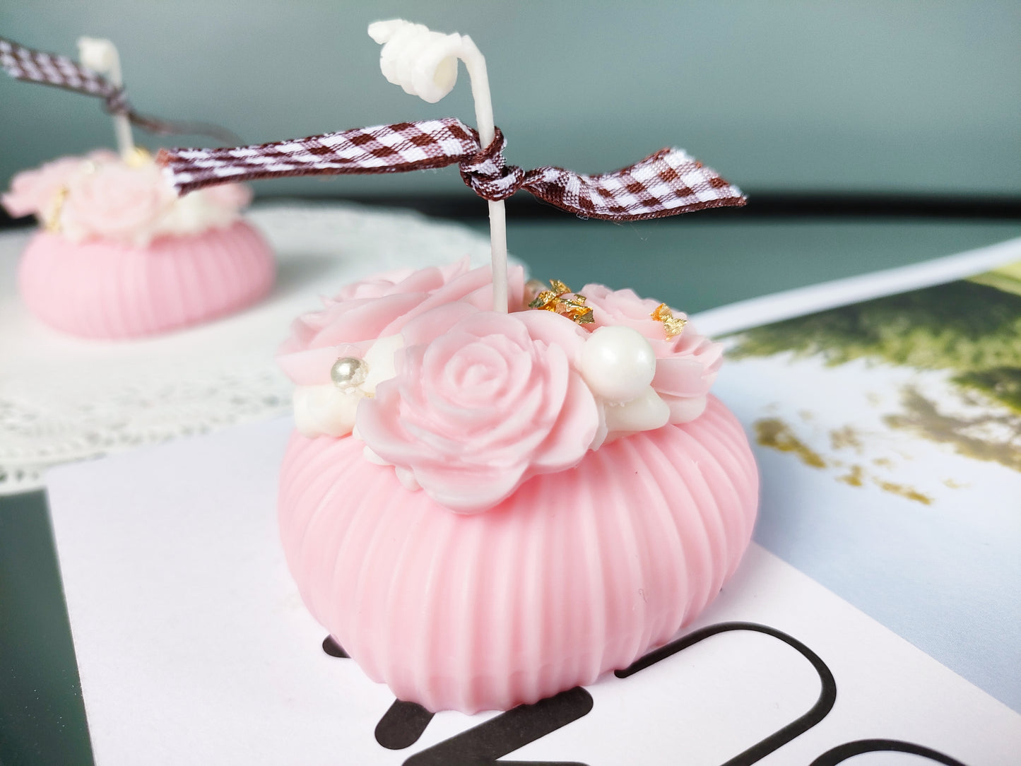 Rose Heart Scented Candle (Pink)