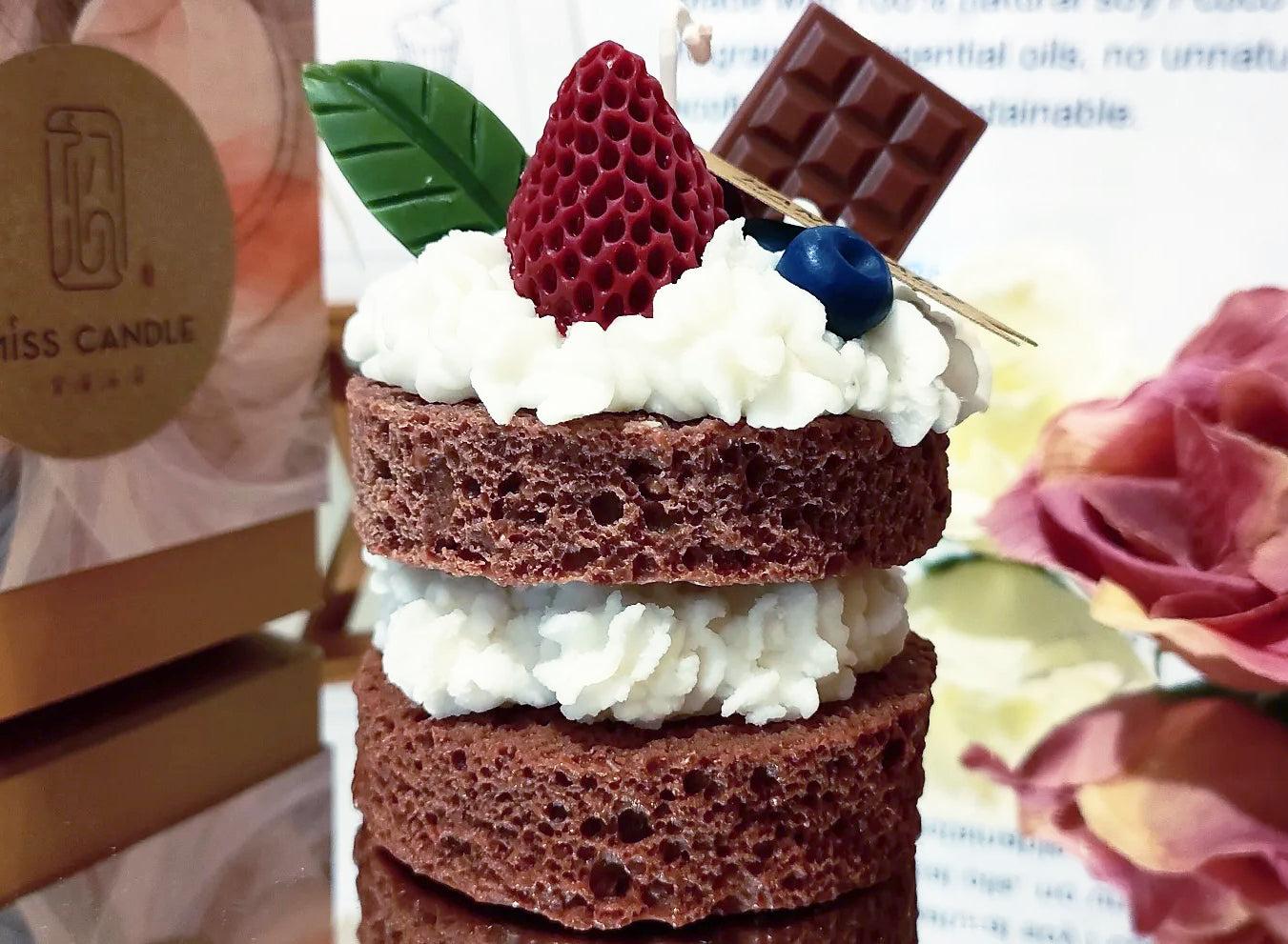 Two Layers Chocolate Sponge Cake Scented Candle