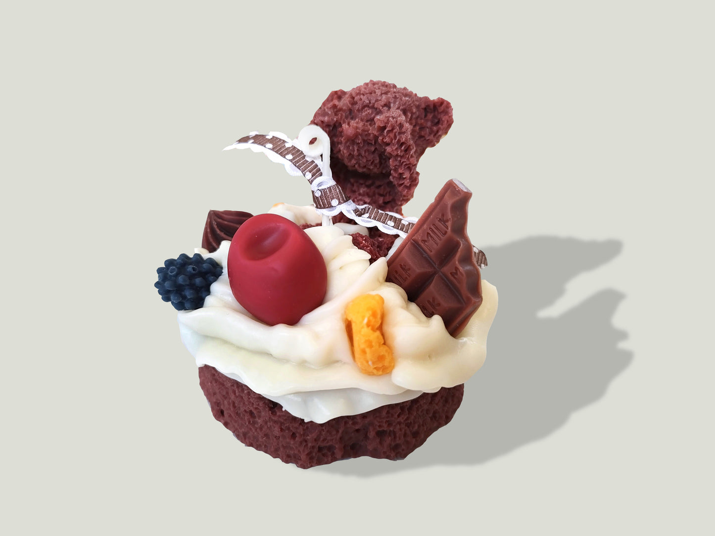 Sponge Cake Bear Scented Candle (Brown)